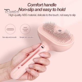 Elektrischer Sprühkamm für Haustiere, selbstreinigend, wiederaufladbar über USB, mit Wasserspender, entfernt statische Auflad