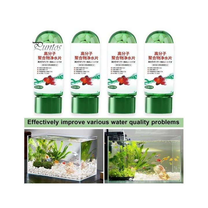 1/2/5 Stück Leistungsstarke Wasserreinigungstabletten für Aquarien, tragbare Wasserreinigungstabletten zum Entfernen von Wass