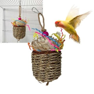 Vogelspielzeug, natürliches Material, Vogelkauspielzeug, Papagei, Futtersuche, interaktives Hängekäfigspielzeug, Heimtierbeda