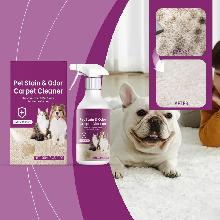 Teppichreiniger für Tierflecken, Deodorant, Teppichreiniger für hartnäckige Tierflecken, 120 ml One Size
