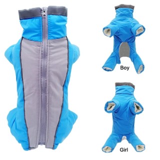 Weicher Hundemantel, Winter-Overall für Hunde, warm, wasserdicht, Haustier-Overall, Hose, männlich/weiblich, reflektierend, K