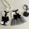 Luxuriöses Hundekleid, Sommerkleidung für Welpen, Schleife, Spitze, Hunderock, Baumwolle, Hunde-T-Shirt, Mädchen, Hundekostüm