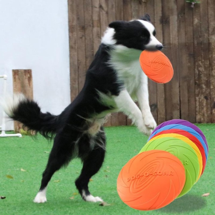 DOG-O-SOAR Bissfestes schwimmendes Hunde-Frisbee-Spielzeug 22cm