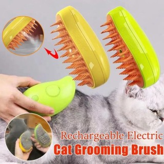 3 In 1 Dampfende Katzenbürste Haustier Katze Hund Spray Massage Kamm Selbstreinigende Dampf Katze Hund Bürste Haustier Bad pf