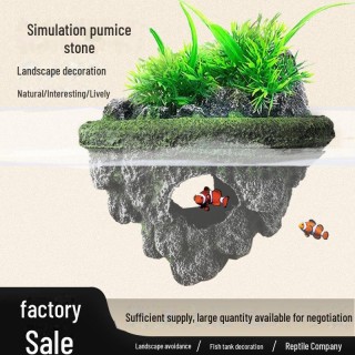 Schwimmendes Aquarium-Felsornament: Ökologische Dekoration aus Schaumstoff, Baumwolle und Kunststoff für die Aquariengestaltu