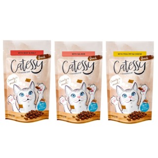 Sparpaket Catessy Knabber-Snacks 15 x 65 g - Mixpaket (3 Sorten)