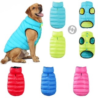 Reversible Hundemantel-Kleidung, warme Winterjacke für kleine große Hunde, wasserdichte dicke Weste, Overall, Golden Retrieve