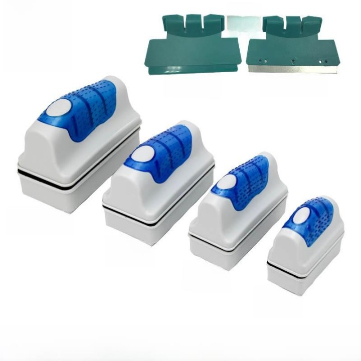 Doppelseitiger magnetischer Aquarienglasschaber und Bürstenreiniger