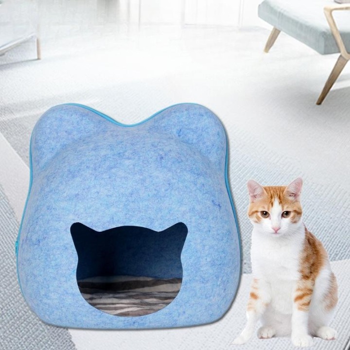 Vier Jahreszeiten Universal-Katzenstreu Atmungsaktives Katzenbett Tierstreu Kann Herausgenommen Und Gewaschen Werden Filz Tie