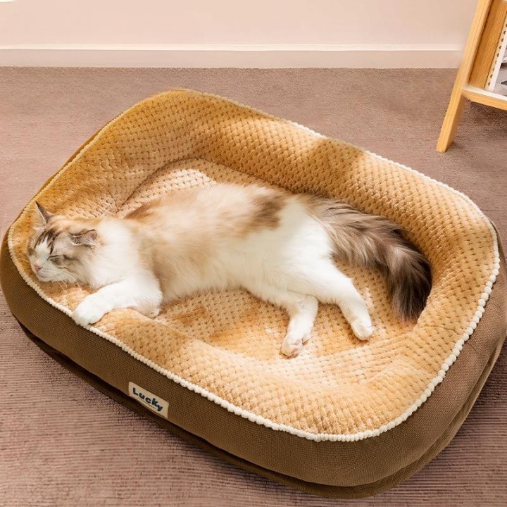 Katzennest Warmes Schlafen Hundehaus Schlafmatte Im Winter Abnehmbares Und Waschbares Hundebett Katzenbett Kleine Und Mittelg