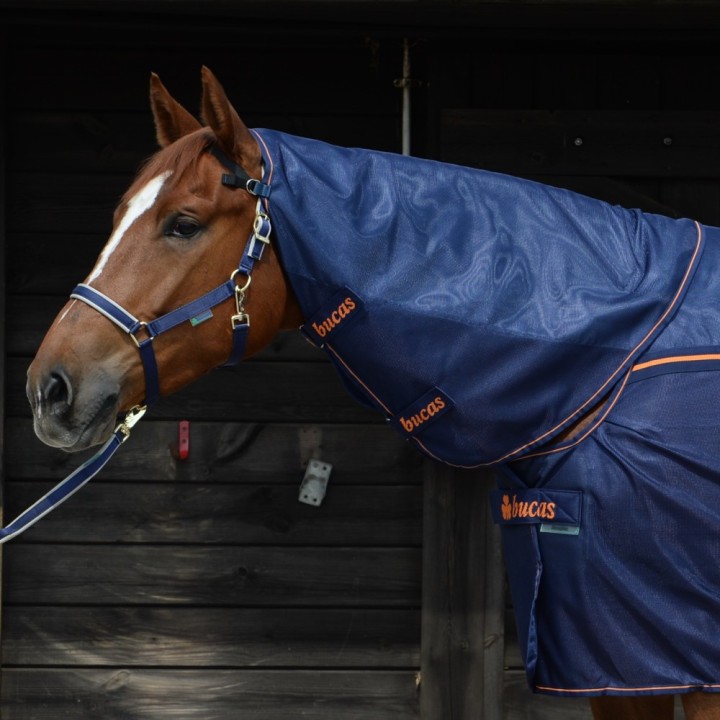 Bucas Therapy Mesh Neck - Navy/Orange