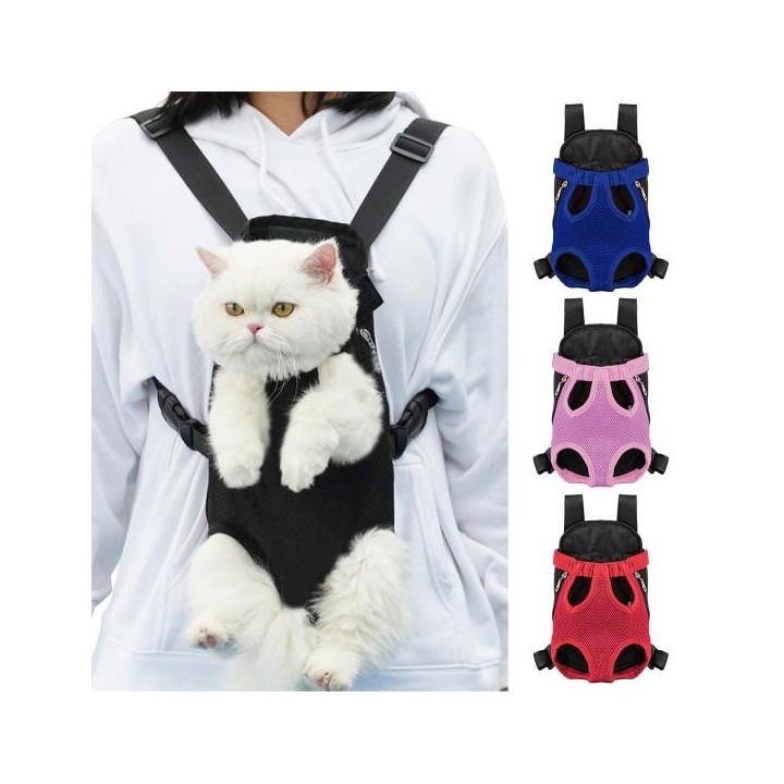 Tragerucksack für Haustiere, verstellbar, Vordertragetasche für Haustiere zum Wandern und Reiten, tragbare Reisetasche mit he