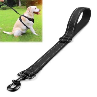 1,2 Zoll breite, kurze Hundeleine, robuste, reflektierende Hundetrainings-Verkehrsleine mit Karabinerhaken für mittelgroße un