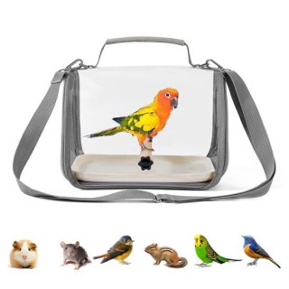 Vogel-Tragetasche, Papageien-Reisekäfig mit Ständer, Sitzstange, tragbarer Outdoor-Abenteuer-Vogelkäfig, Kleintierbedarf für