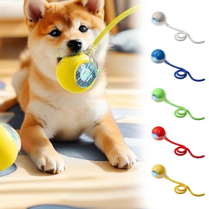 Schnell rollendes elektrisches Katzenballspielzeug, automatische, selbstbewegliche Bälle, Spielzeug, Heimtierbedarf blau