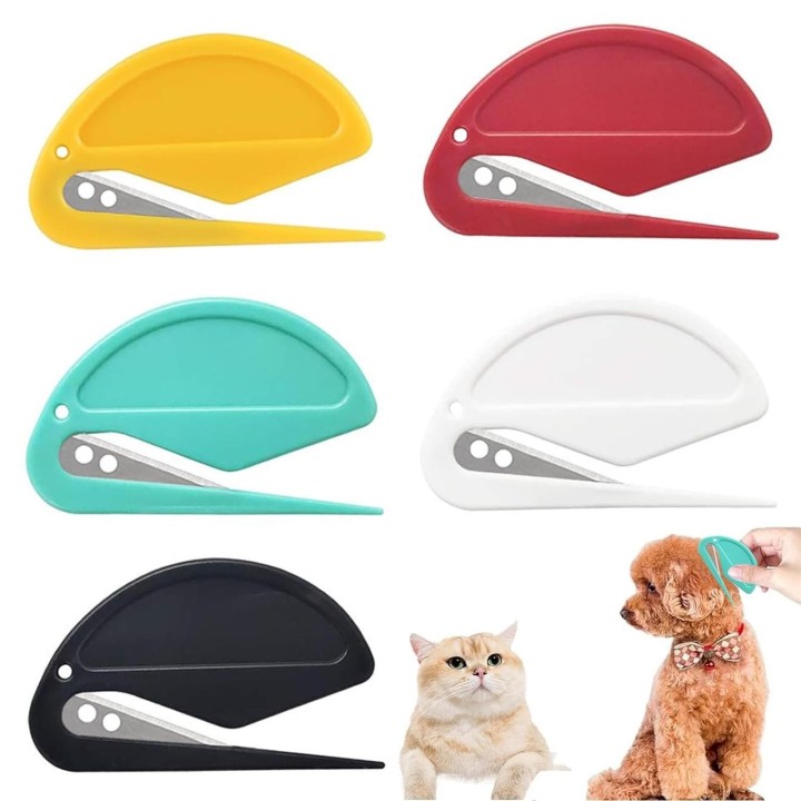 Knotenkamm für Haustiere, Knotenkamm für Hunde, Werkzeug zur Entfernung von Tierhaaren One Size weiß