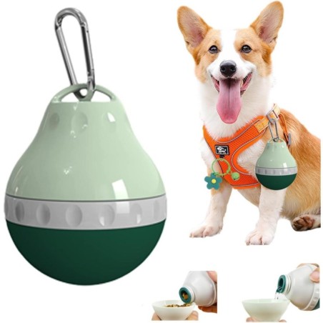 Reise-Wasserflasche für Hunde, 200 ml, abnehmbare Schüssel, auslaufsicher, tragbarer Futterspender, Zubehör für kleine Hunde