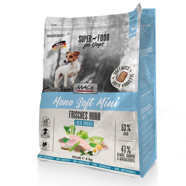 MAC's Dog Mono Soft Mini Frisches Huhn 4 kg