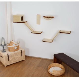 Katzen-Kletterwand 8-teilig, Beige