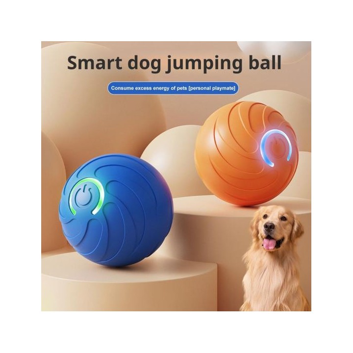 Beweglicher Hundeball mit LED-Licht, bissfest, kompaktes Design, per USB wiederaufladbar, intelligente Aktivierung, wackelige