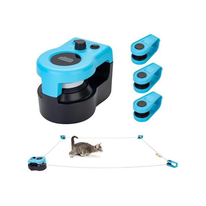 Laufband-Spielzeug für Katzen mit Federn, automatische Steuerung/Fernbedienung, DIY, simuliertes Katzen-/Maus-Jagdspielzeug,