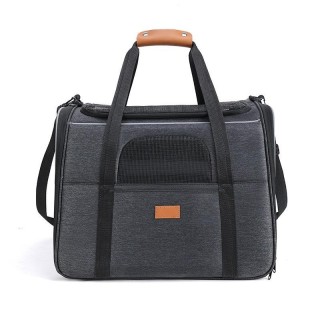 Tragbare Katzentragetasche, atmungsaktive, wasserdichte Katzenausflugstasche mit großem Fassungsvermögen und Haustierunterlag