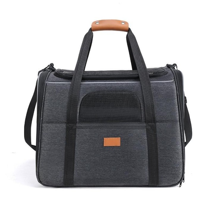 Tragbare Katzentragetasche, atmungsaktive, wasserdichte Katzenausflugstasche mit großem Fassungsvermögen und Haustierunterlag