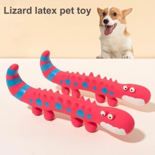 Haustier quietschendes Spielzeug, Bisszähigkeit mit beständigem, gutem Cartoon-Eidechsen-Sound-Effekt, Haustier-Hunde-Kauspie