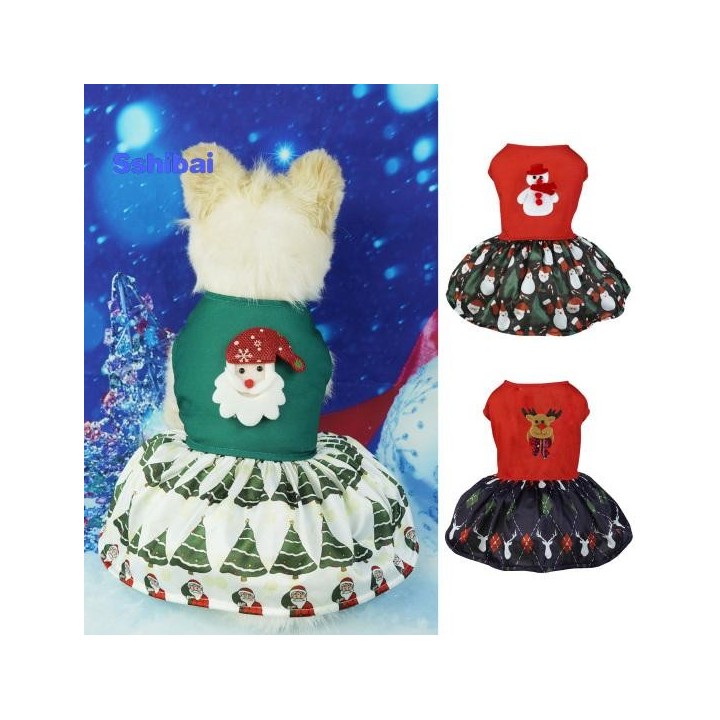 Haustier-Weihnachtskleid, Hunde, bezauberndes Applikationsdesign, sticht auf Fotos hervor, leicht zu tragen, sauber, langlebi