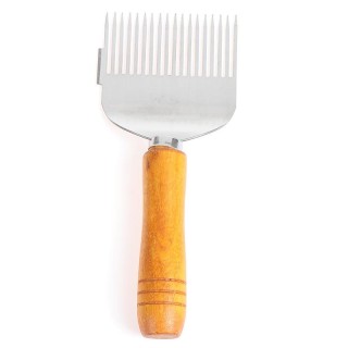 Honigschneider, Schaber, Honig-Entdeckungsgabel, Holzgriff, Imkerei-Werkzeuge 17*7cm silber