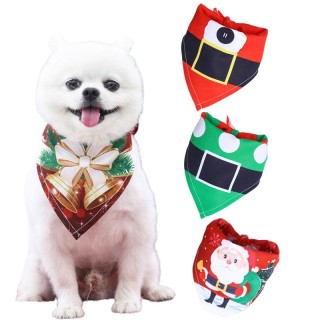 Weihnachten Haustier Bandanas Halsband für kleine große Hunde Speichel Handtuch Hund Dreieck Handtücher Welpen Baumwolle Scha