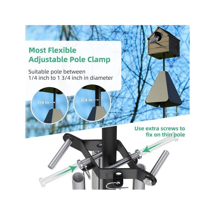 Eichhörnchen-Schallwand, stark, praktisch, glatte Oberfläche, verstellbar, robust, schützend, einfache Installation, zum Aufh