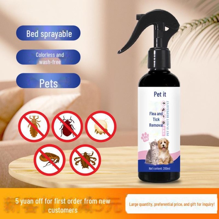 Antibakterielles Läuse- und Zeckenspray für Betten und Haustiere – geruchs- und farblos 168/box