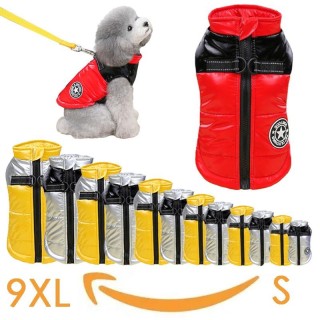 S-9XL Hundekleidung für kleine, mittelgroße und große Hunde, Katzen, Mantel, wasserdichte Haustierjacke, Winterkostüm für fra