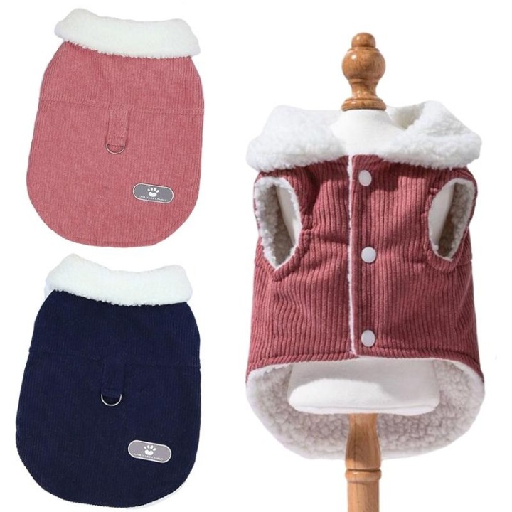 Winter-Herbst-Hundekleidung für kleine mittelgroße Hunde und Katzen, Weste, warme Wolle, Haustiermantel, Welpenjacke, Yorkshi
