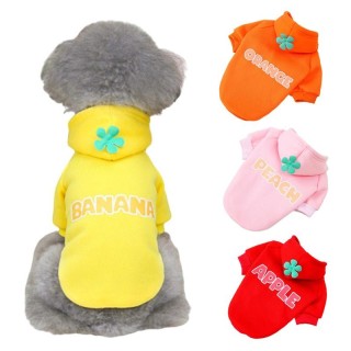 Haustier-Hunde-Kapuzenpullover für kleine Hunde, süßer Obst-Welpen-Katzen-Mantel, warme Haustier-Kleidung, Kostüm für französ