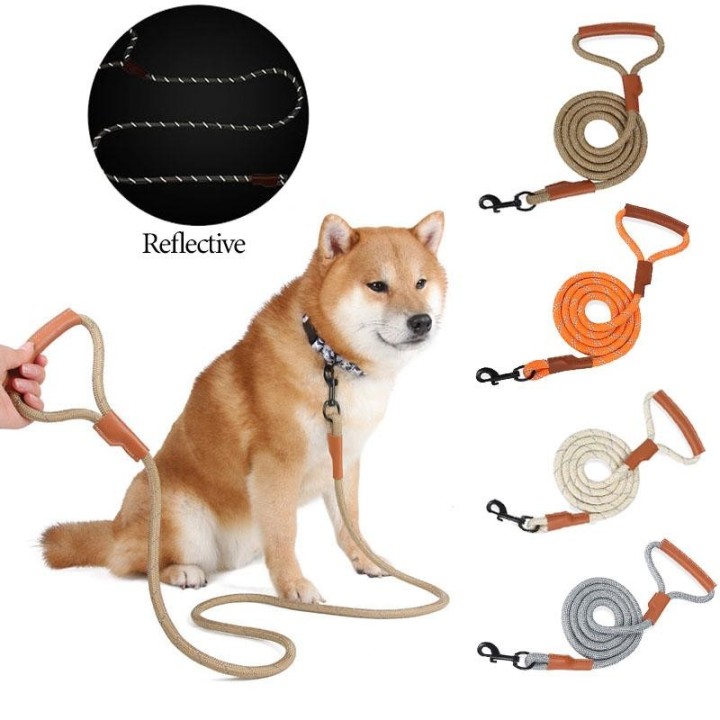 Reflektierendes Hundegeschirr, Leine für mittelgroße und große Hunde, führt 150 cm, Haustiertraining, Laufen, Gehen, Sicherhe
