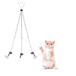 Einstellbare Interaktive Katze Spielzeug Fenster Tür Hängen Maus Teaser Mäuse Bunny Flattern Selbst Spielende Haustier Spielz