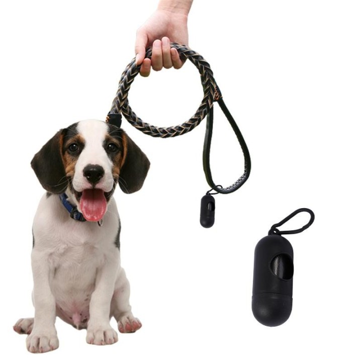 Einfarbiger Haustier-Kotbeutelspender, Müllbeutelhalter mit Haken, freihändiger Organizer für den Außenbereich, für Spaziergä