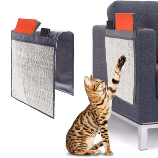 Katze Sisal Matte Kissen Kratzschutz Abdeckung mit Tasche für Sofa Armlehne Möbel Kätzchen Anti Biss Krallen Hook Loop  40x29