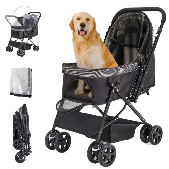 LPOTIUS Haustier Hund Katze 4 Vorderrad 360 Grad Hinterrad Für Kleine Mehrere Katzen und Ältere Für Gehen Krankenhaus Pflege