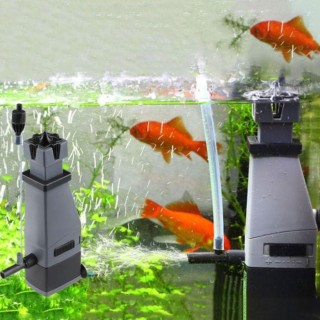 Kunststoff Aquarium Öl Film Prozessor 3/5W Fisch Tank Filter 3 in 1 Sauerstoff Pumpe Filter Für Fisch Tank 3W