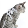 Verhindern Sie das Wegbrechen von Hunde- und Katzengeschirr, Leine, Halsband-Set, verstellbar, gestreift, niedlich, weiche Sc