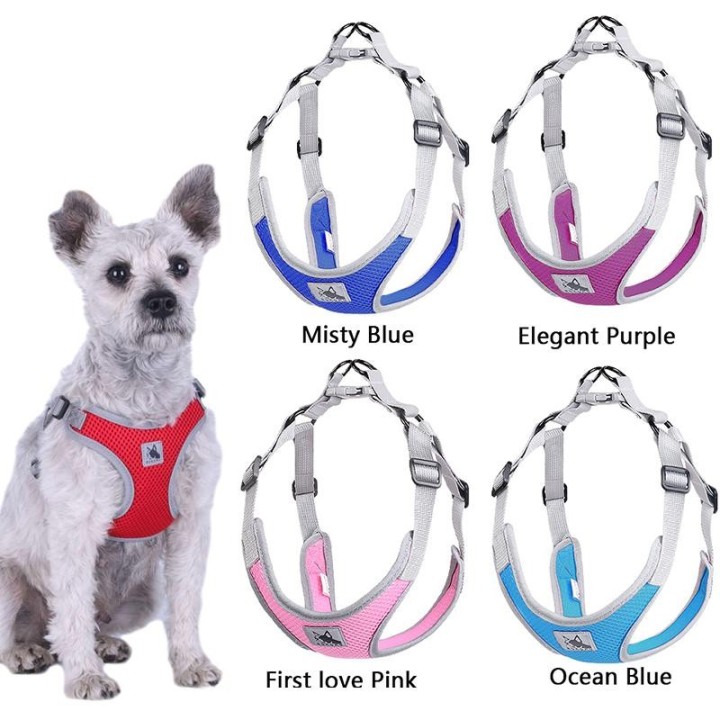 Hundegeschirr-Weste, weich, atmungsaktiv, Hundegeschirr, atmungsaktives Mesh, für Haustiere, Hundegeschirr, reflektierend, fü