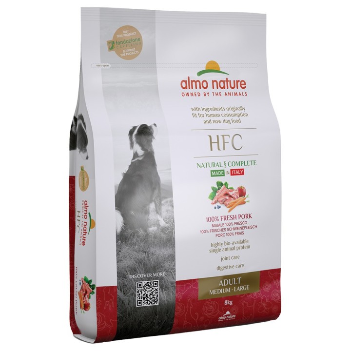 Almo Nature HFC Adult Hund M-L Schweinefleisch - 8 kg