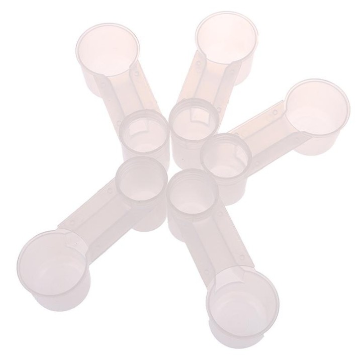 5Pcs Kunststoff Vogel Feeder Klar Wasser Flasche Trinker Tasse Für Taube Vogel One Size