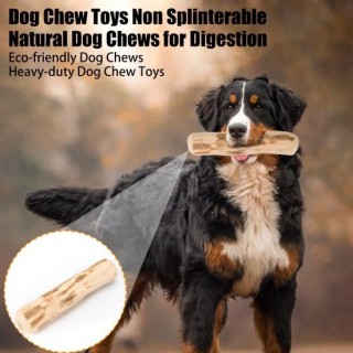 Holz-Hundekauspielzeug, Zahnreinigung, Hundespielzeug, natürlicher organischer Kaustab für Welpen für die Zahngesundheit S