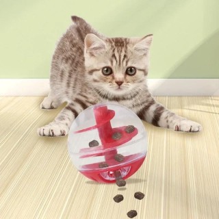 Interaktiver Futterball für Katzen, Haustierspielzeug, langsamer Futterspender, Katzen und Hunde, Spielspielzeug, Steigerung