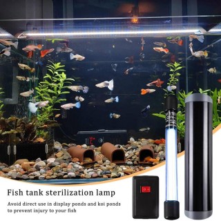 UV-Licht für Aquarien, 9 W, Reinigungslampe für Aquarien mit Fernbedienung, Reinigungslampe, effektive Algenentfernung für Au