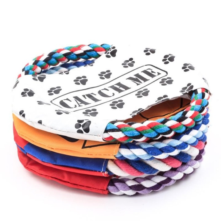 Haustierspielzeug Training Frisbee Canvas Bite Frisbee Spielzeug Hundetraining Outdoor Spaß Spielzeug Heimtierbedarf